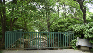 古城牆遺址的西側，還保存有清代單孔石拱結構的水關一座