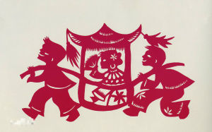 中國傳統剪紙“抬花轎