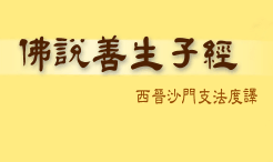 佛說善生子經 佛說善生子經