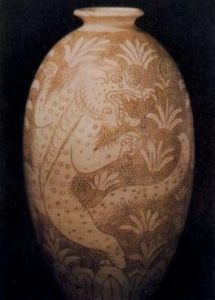 登封窯虎紋經瓶 登封窯虎紋經瓶