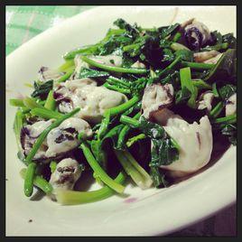 菠菜拌牡蠣 菠菜拌牡蠣