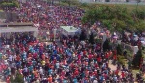 越南排華示威現場(圖片來自當地網友，未經現場核實)
