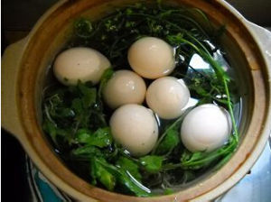 地菜花煮雞蛋 地菜花煮雞蛋
