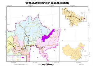 吉林汪清國家級自然保護區位置示意圖