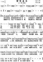 「夢裡水鄉」歌曲簡譜