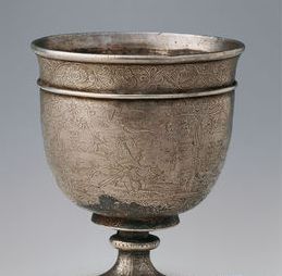 狩獵紋高足銀杯 狩獵紋高足銀杯