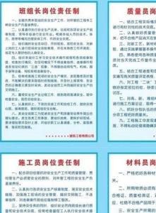 崗位責任制 崗位責任制