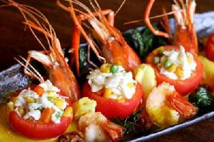 咖喱大蝦鮮茄盞 咖喱大蝦鮮茄盞