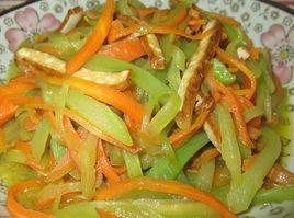 蔥油萵筍燒豆乾 蔥油萵筍燒豆乾