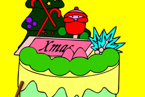 聖誕蛋糕填色 聖誕蛋糕填色