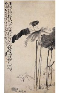 清黃慎繪荷鷺圖軸 清黃慎繪荷鷺圖軸