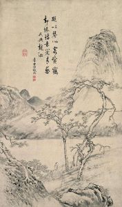 清張崟策杖行吟圖 清張崟策杖行吟圖