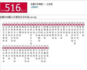 寧波公交餘姚516路 寧波公交餘姚516路