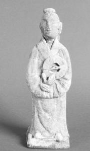 宋代彩繪立人羅盤陶俑 宋代彩繪立人羅盤陶俑