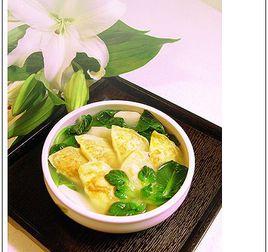 青菜燴蛋餃 青菜燴蛋餃