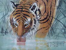 6、寫意畫《怡然高潔飲清輝》