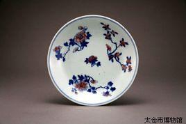 青花釉里紅盤 青花釉里紅盤