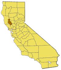 萊克縣於加利福尼亞州內的地理位置