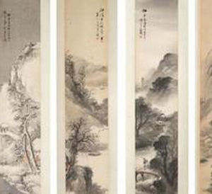 清吳石仙四季山水圖 清吳石仙四季山水圖