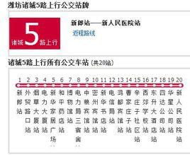 諸城公交5路 諸城公交5路