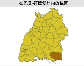 在巴登-符騰堡州內的位置