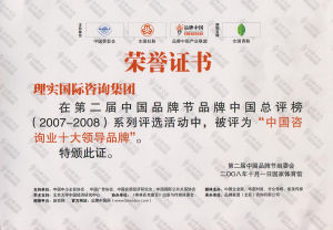 2007-2008中國諮詢業十大領導品牌