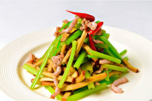 香乾水芹炒肉絲 香乾水芹炒肉絲