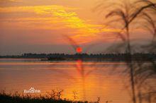 固城湖夕陽