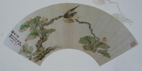 藍瑛《櫻桃小鳥》