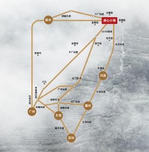 龍南虔心小鎮交通圖