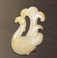 唐白玉鳳形佩 唐白玉鳳形佩