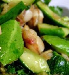 沙蛤蜊肉拌黃瓜 沙蛤蜊肉拌黃瓜