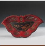 民國朱漆描金果盒 民國朱漆描金果盒