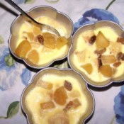 水蜜桃吐司布丁 水蜜桃吐司布丁