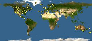 罌粟屬植物分布圖