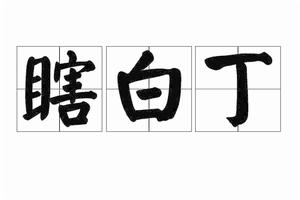 瞎白丁 瞎白丁