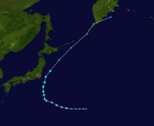 第22號熱帶風暴“聖帕”路徑圖
