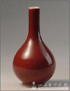 祭紅釉膽瓶 祭紅釉膽瓶