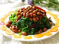 菠菜花生米 菠菜花生米