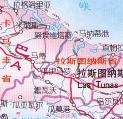 拉斯圖納斯省 地圖