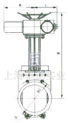 Z973X-6/10/16電動漿液閥外形尺寸圖2