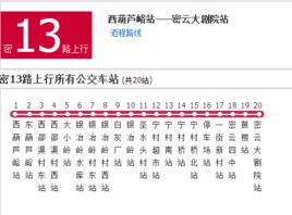 北京公交密13路 北京公交密13路
