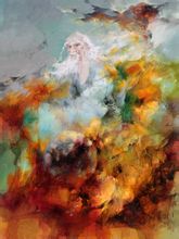 國學油畫 劉念作品《老子歸來》