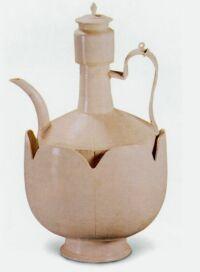 白釉蓮花溫碗注子 白釉蓮花溫碗注子