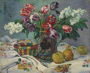 瓶花和水果 瓶花和水果