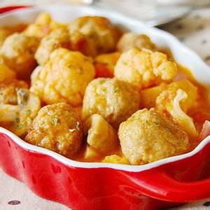 花菜燒肉丸 花菜燒肉丸