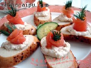 煙燻三文魚貝果片 煙燻三文魚貝果片