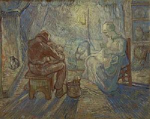 夜晚[梵谷創作油畫]