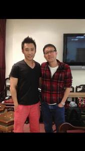 《青龍復仇》片場和導演劉偉強合影