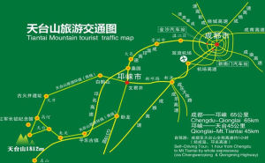 天台山旅遊交通圖
